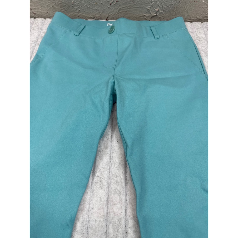 Betabrand Dress Pant Yoga Pants Teal Blue Straight Leg S Long W1550-BEL Mens
